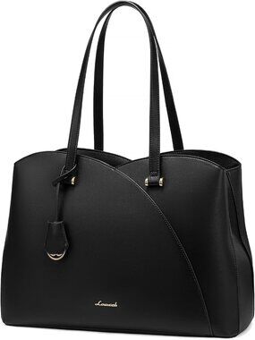 Laptop Tote Bag – Women’s Work Bag Fits 15.6” Laptop (Black)